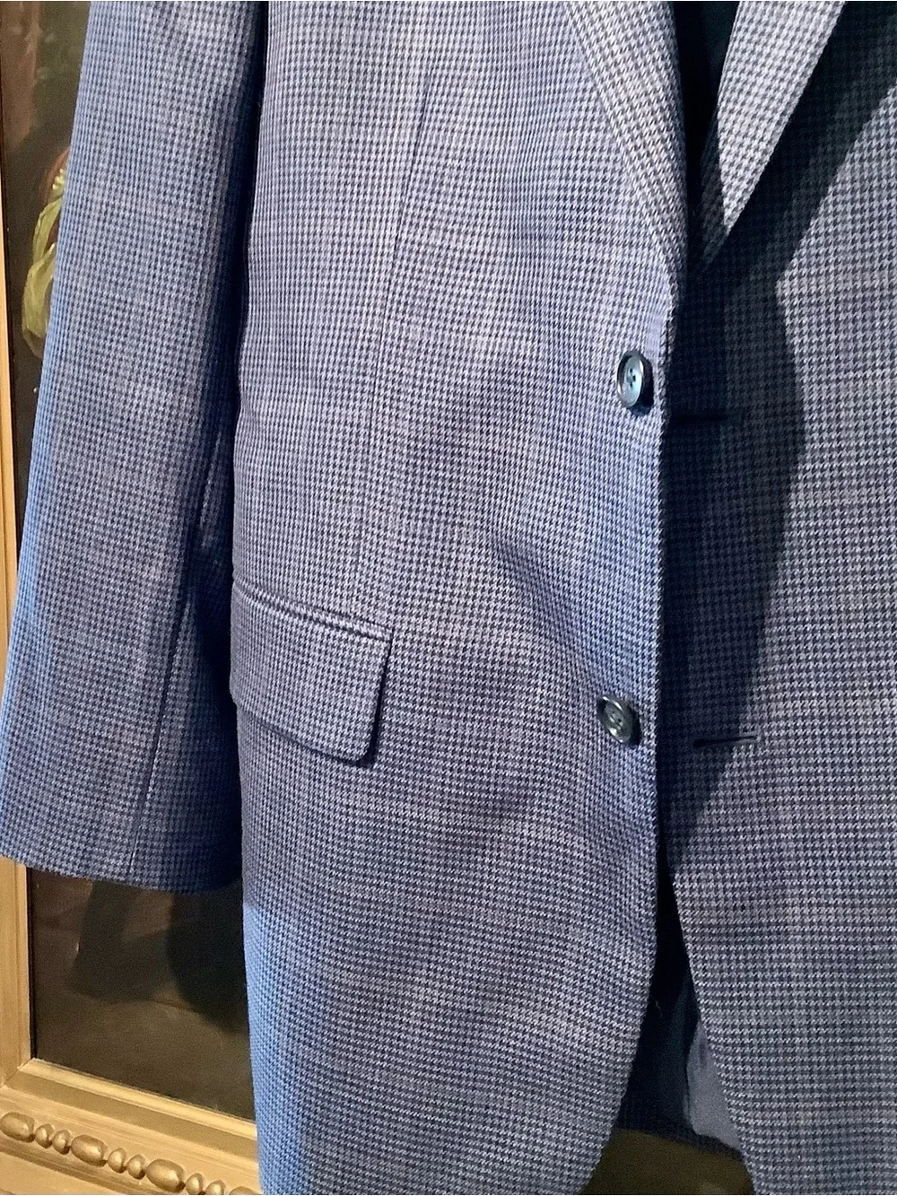 Jos A Bank Executive Wool Blend Plaid Sport Coat Blazer - Sz 43 R